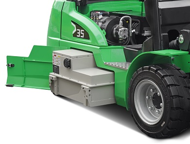 Hangcha XC-Serie CPD20-35 Si26 mit geöffneter Batterieklappe