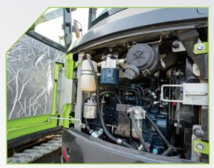 Foto von geöffnetem Motorraum
